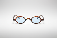 Leopard with blue lenses