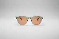 Green with orange lenses