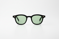 Black with green lenses