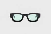 Black with green lenses
