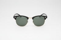 Black with green lenses