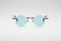 Clear with blue lenses