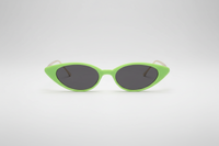 Green with black lenses