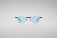 Clear with light blue lenses