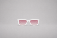 White with gradient pink lenses