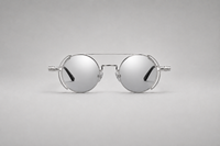 Silver with clear lenses
