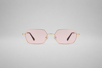 Gold with light pink lenses