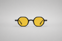 Black with yellow lenses