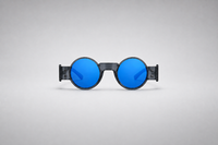 Gray with blue mirror lenses
