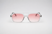 Clear with gradient pink lenses