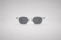 Clear with gray lenses