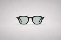 Black with light green lenses