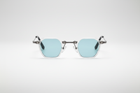 Clear with blue lenses
