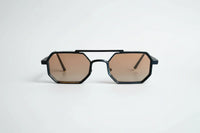 Black with champagne lenses