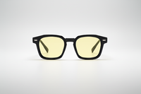 Black with yellow lenses