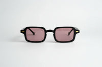 Black with pink lenses