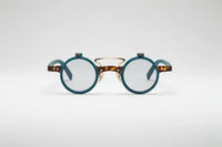 Blue/Tortoiseshell with gray lenses