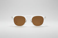 Clear with brown lenses